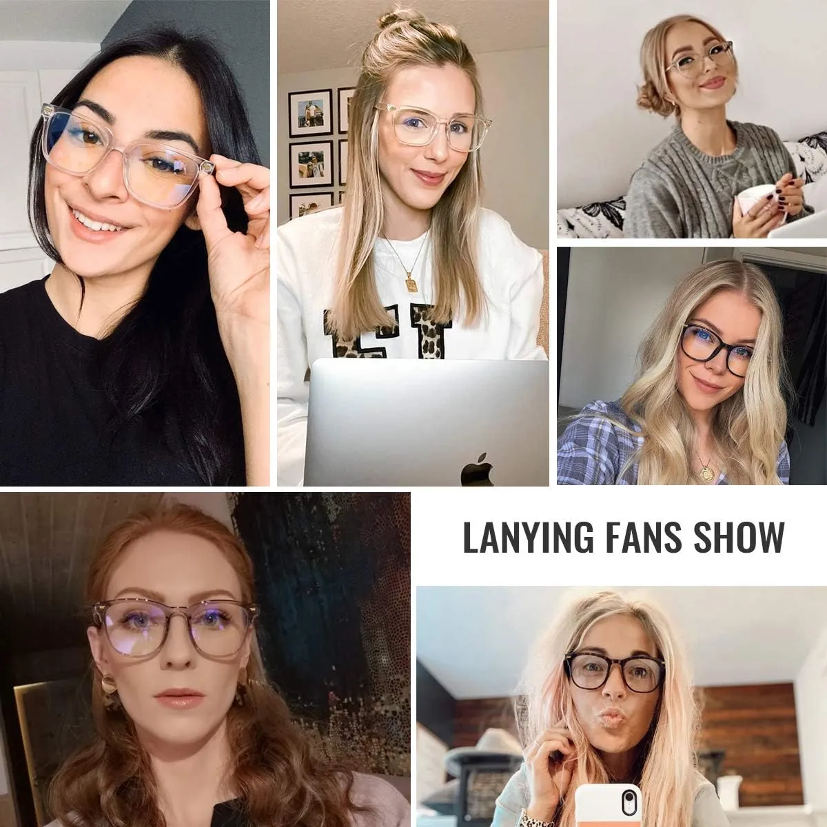 PANNER Oversized Square Blue Light Blocking Glasses for Women Men Anti Glare Reduce Eyestrain Computer Glasses