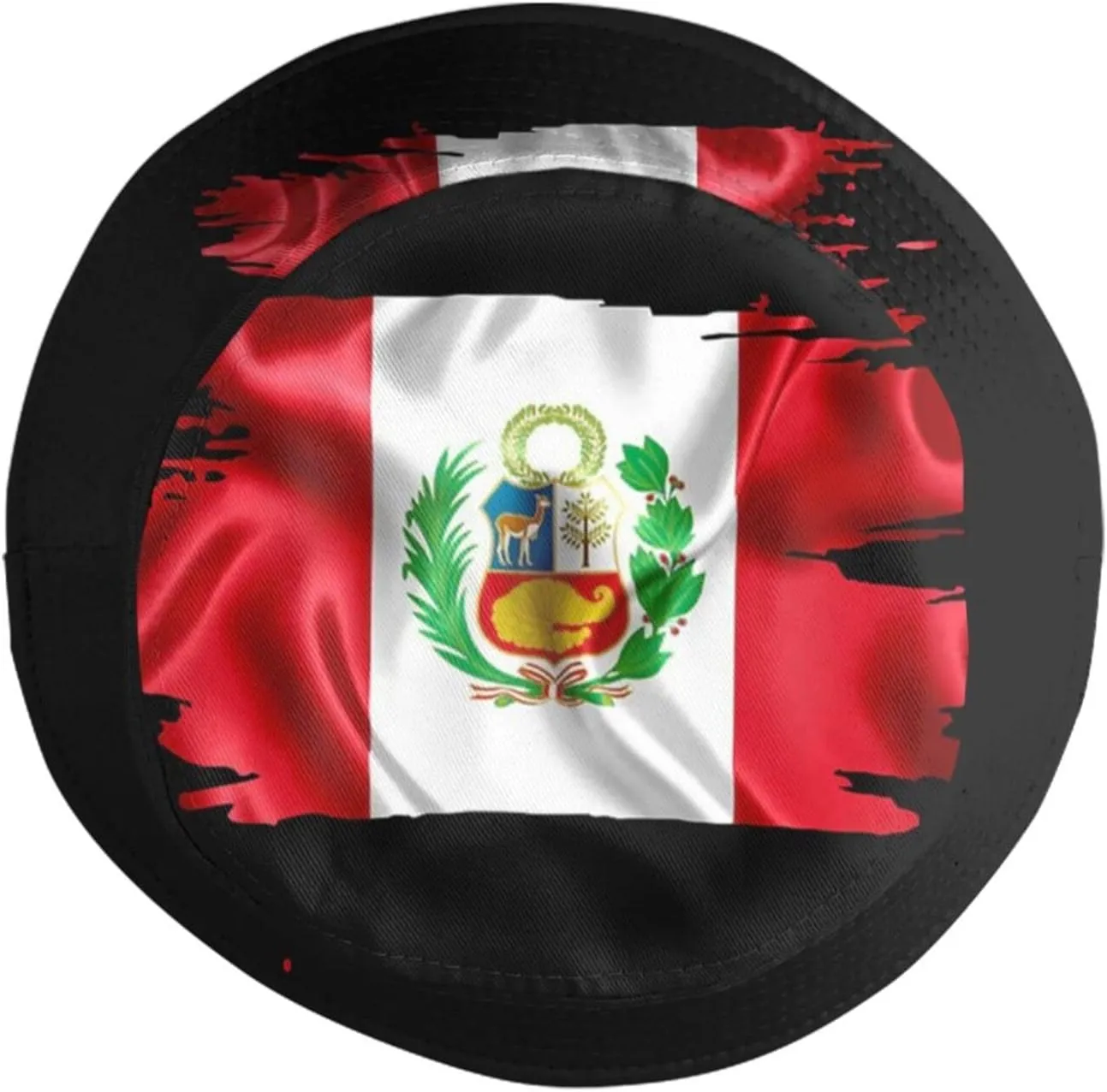Peru Flag Bucket Hat Wide Brim Sun Protection Hat Boonie Hats Fishing Hiking Safari Outdoor Peruvian Hats for Men Women