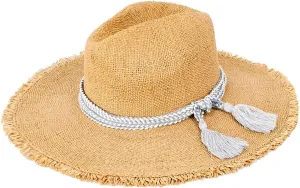 Peter Grimm Marilyn Resort Packable UV Protective Summer Natural Fiber Sun Hat, with 4" Brim-One Size