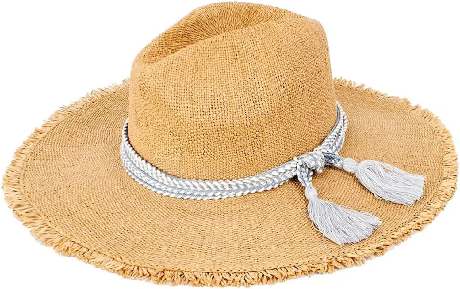Peter Grimm Marilyn Resort Packable UV Protective Summer Natural Fiber Sun Hat, with 4" Brim-One Size