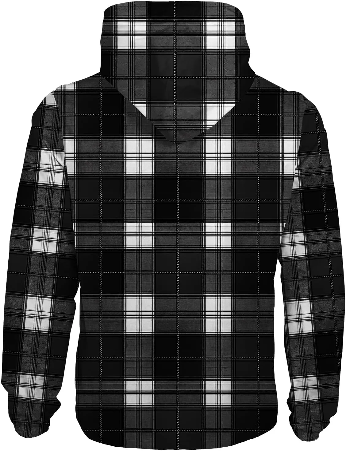 Plaid Printed Rain Jacket Men Women, Lighweight Hiking Athletic Running Hiking Water Resistant Jacket