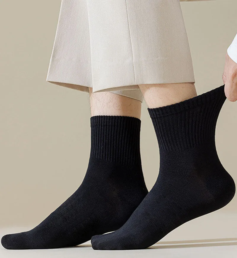 Plus Size Solid Color Soft Socks(6 Pairs)