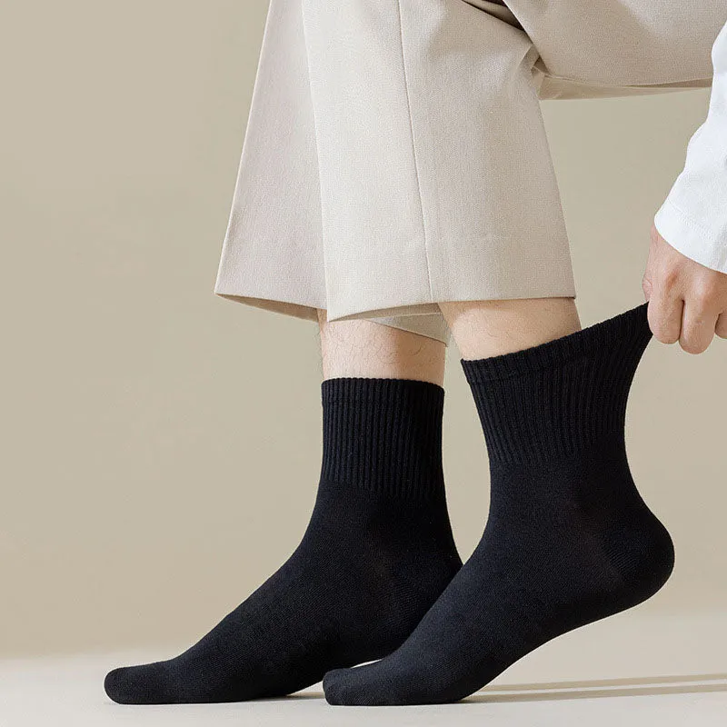 Plus Size Solid Color Soft Socks(6 Pairs)