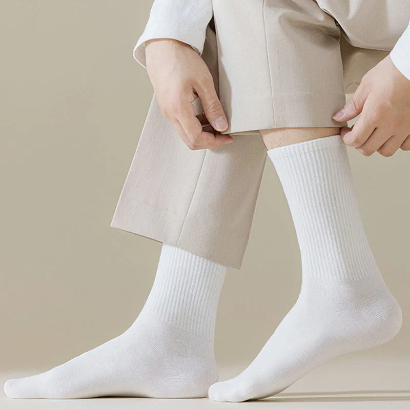 Plus Size Solid Color Soft Socks(6 Pairs)