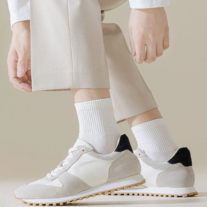 Plus Size Solid Color Soft Socks(6 Pairs)