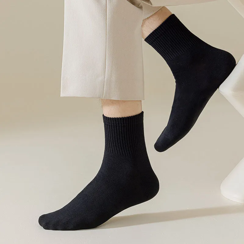 Plus Size Solid Color Soft Socks(6 Pairs)