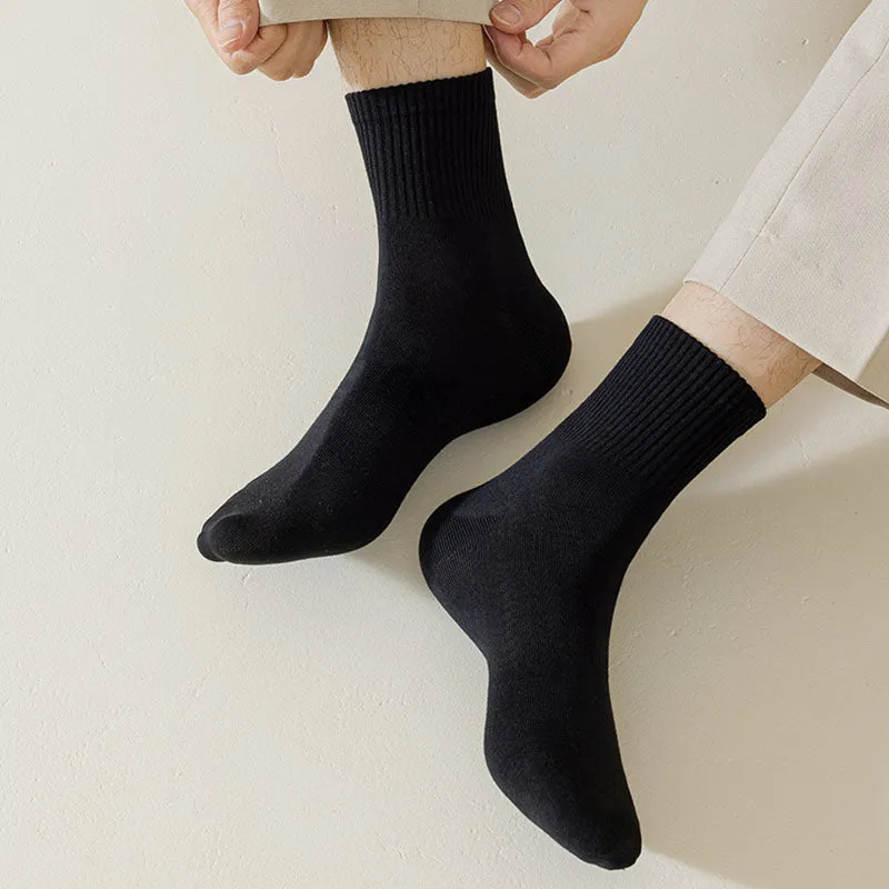 Plus Size Solid Color Soft Socks(6 Pairs)