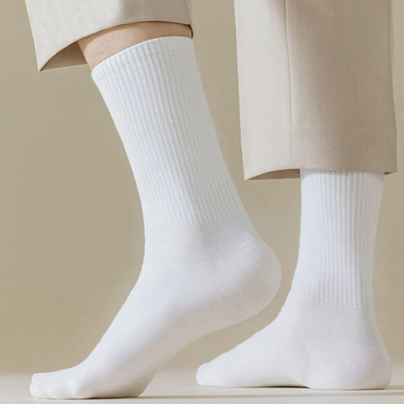 Plus Size Solid Color Soft Socks(6 Pairs)