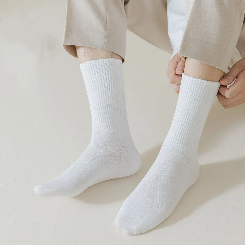 Plus Size Solid Color Soft Socks(6 Pairs)