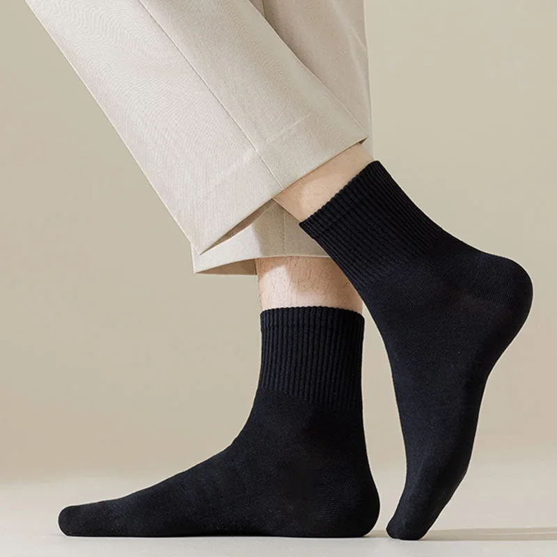 Plus Size Solid Color Soft Socks(6 Pairs)