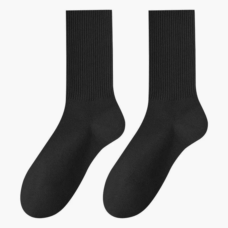 Plus Size Solid Color Soft Socks(6 Pairs)