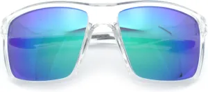 Polarized Color Mirror Mens Rectangle Sport Horn Rim Plastic Sunglasses