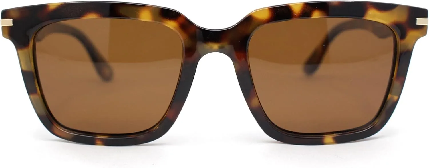 Polarized Hipster Vintage Style Horn Rim Gentlemans Plastic Sunglasses