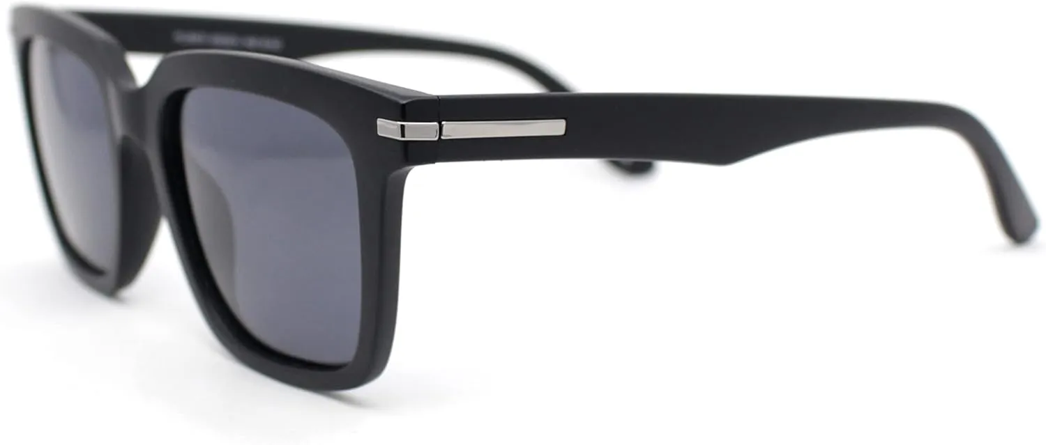 Polarized Hipster Vintage Style Horn Rim Gentlemans Plastic Sunglasses