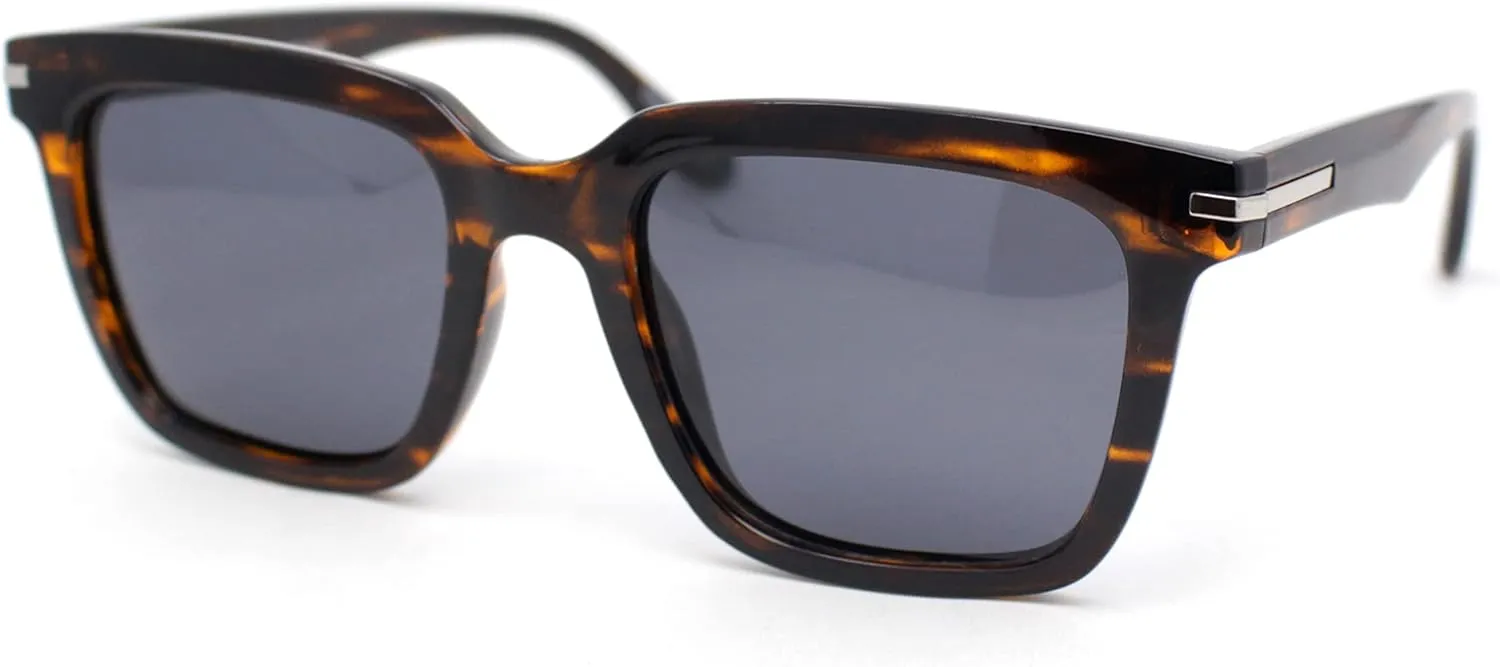 Polarized Hipster Vintage Style Horn Rim Gentlemans Plastic Sunglasses