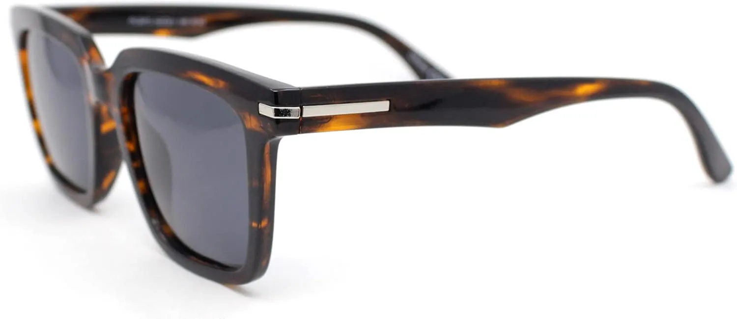 Polarized Hipster Vintage Style Horn Rim Gentlemans Plastic Sunglasses