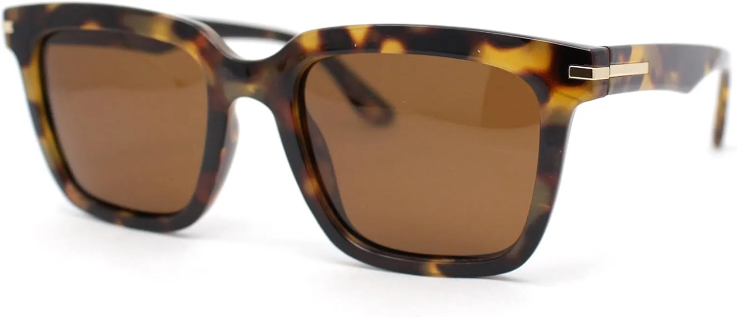 Polarized Hipster Vintage Style Horn Rim Gentlemans Plastic Sunglasses
