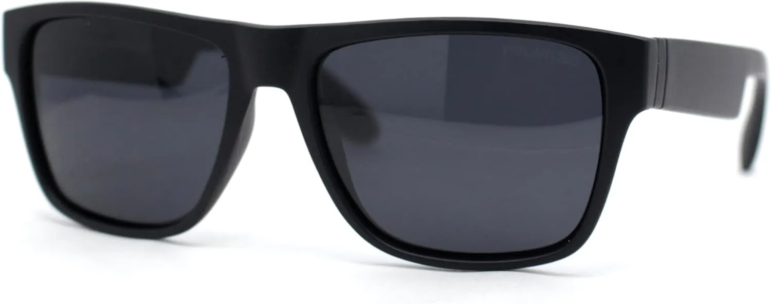 Polarized Mens Simple Light Weight Horn Rim Gentlemanly Hipster Rectangle Sunglasses