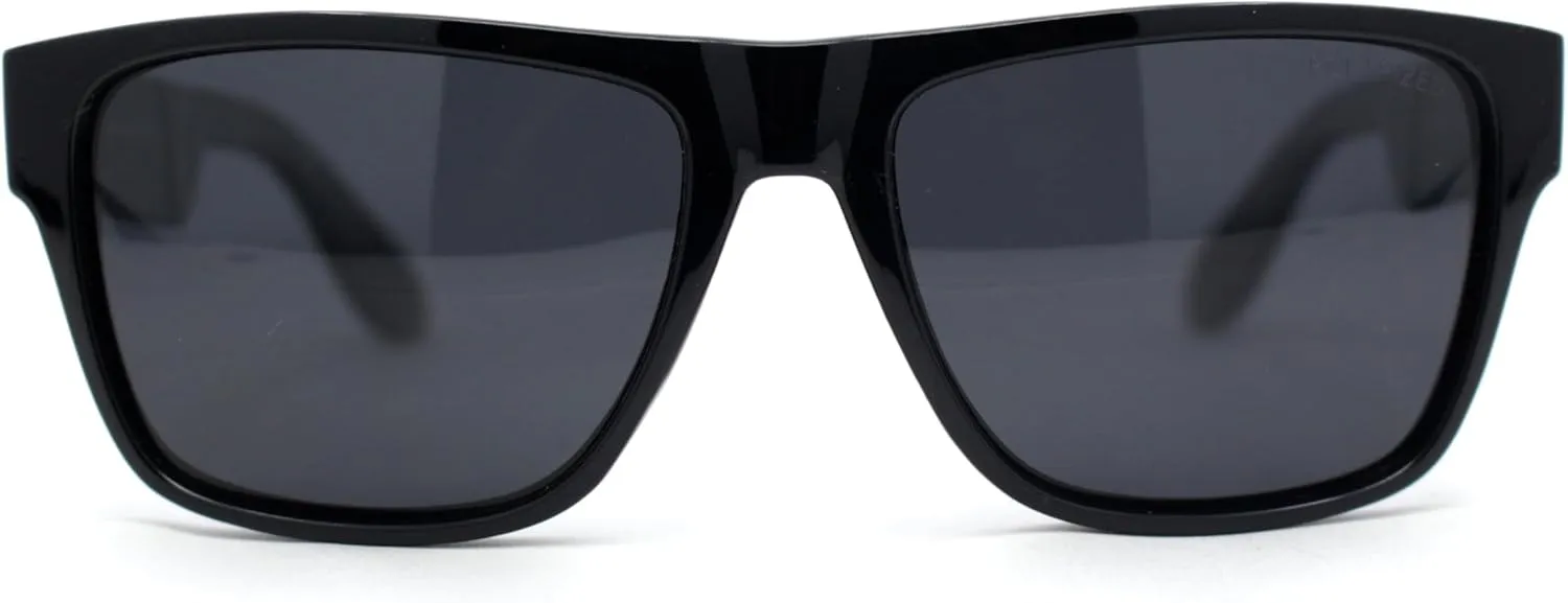 Polarized Mens Simple Light Weight Horn Rim Gentlemanly Hipster Rectangle Sunglasses