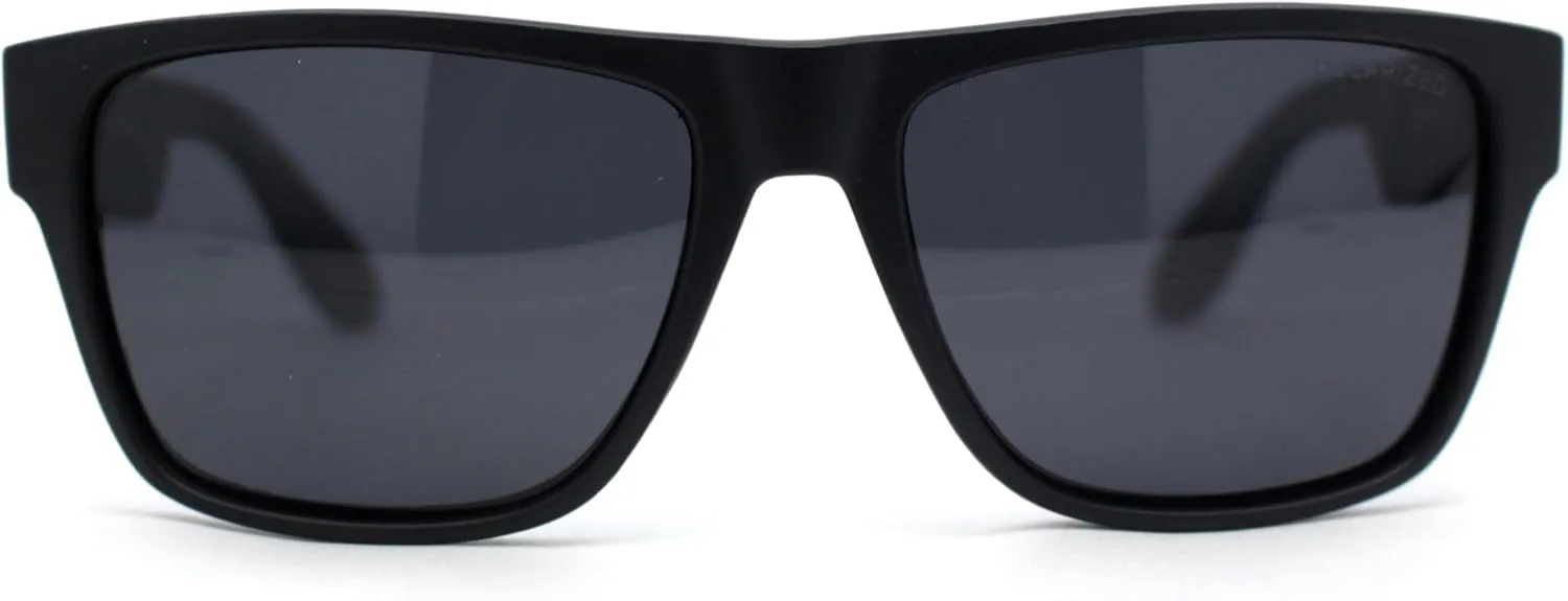 Polarized Mens Simple Light Weight Horn Rim Gentlemanly Hipster Rectangle Sunglasses