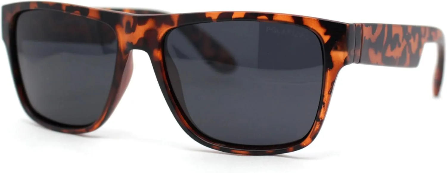 Polarized Mens Simple Light Weight Horn Rim Gentlemanly Hipster Rectangle Sunglasses