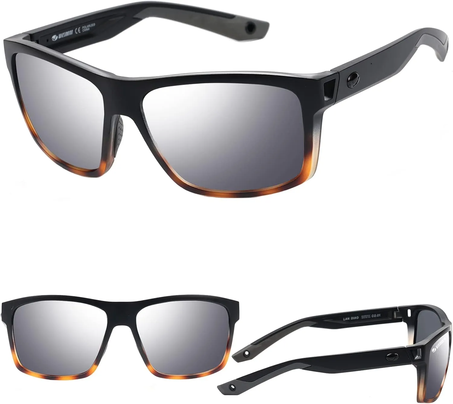 Polarized Sunglasses for Men and Women Anti UV Protection Square Sports Sunglasses Men for Cycling Fishing Driving 82930