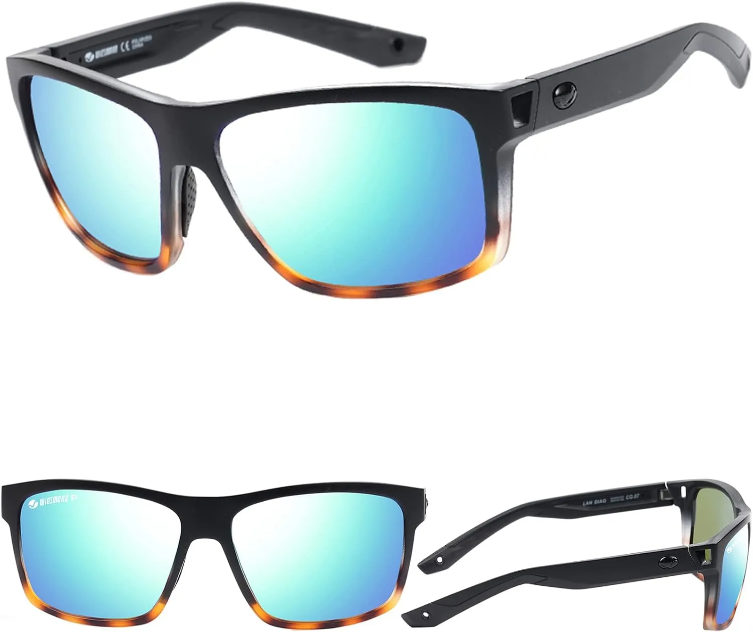 Polarized Sunglasses for Men and Women Anti UV Protection Square Sports Sunglasses Men for Cycling Fishing Driving 82930