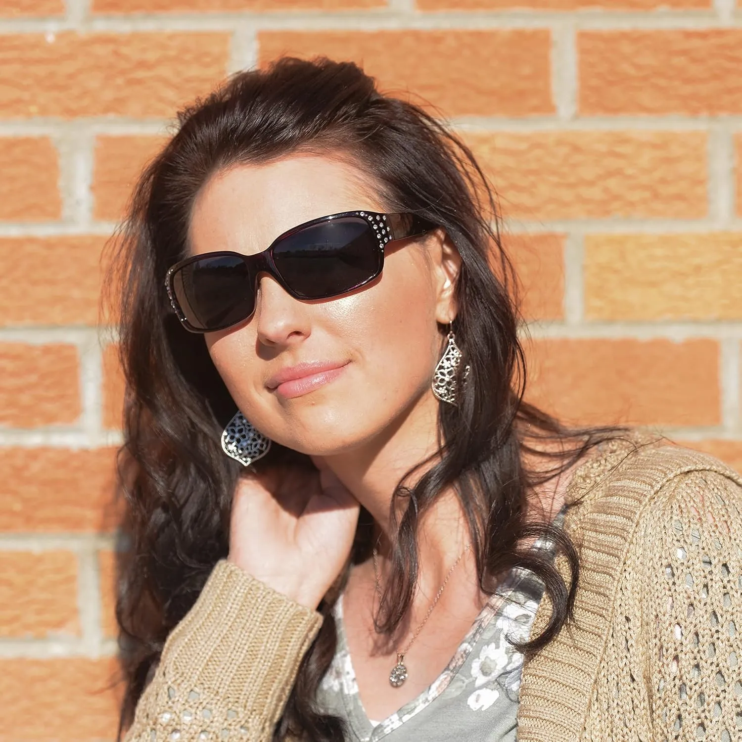 Polarized Sunglasses for Women - Premium Fashion Sunglasses - HZ Series Diamante Womens Designer Sunglasses