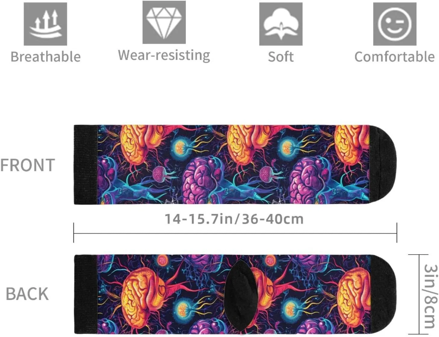 Police Funny Novelty Socks Casual Athletic Crazy Crew Socks For Women Men