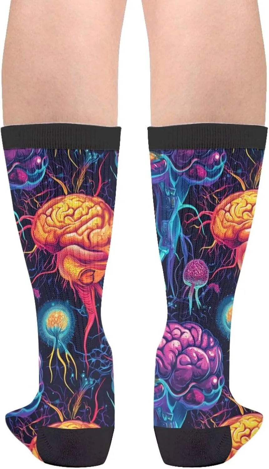 Police Funny Novelty Socks Casual Athletic Crazy Crew Socks For Women Men