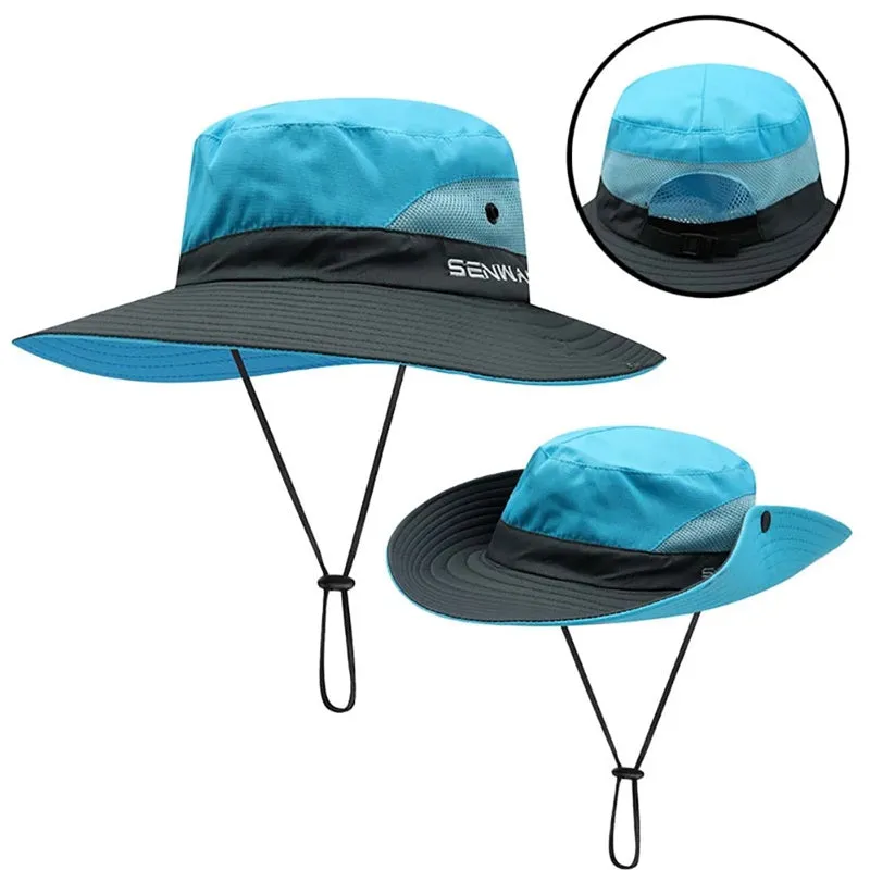 Ponytail Women's Summer Sun Bucket Hats