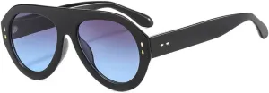 Popular Fashion Sunglasses Women Shades UV400 Retro Rivets Decoration Gradient Trending Men Round Sun Glasses
