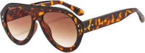 Popular Fashion Sunglasses Women Shades UV400 Retro Rivets Decoration Gradient Trending Men Round Sun Glasses