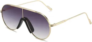 Popular Oval Punk Sunglasses Women Men Fashion Big Frame Vintage Eyeglasses Driving Shades Uv400
