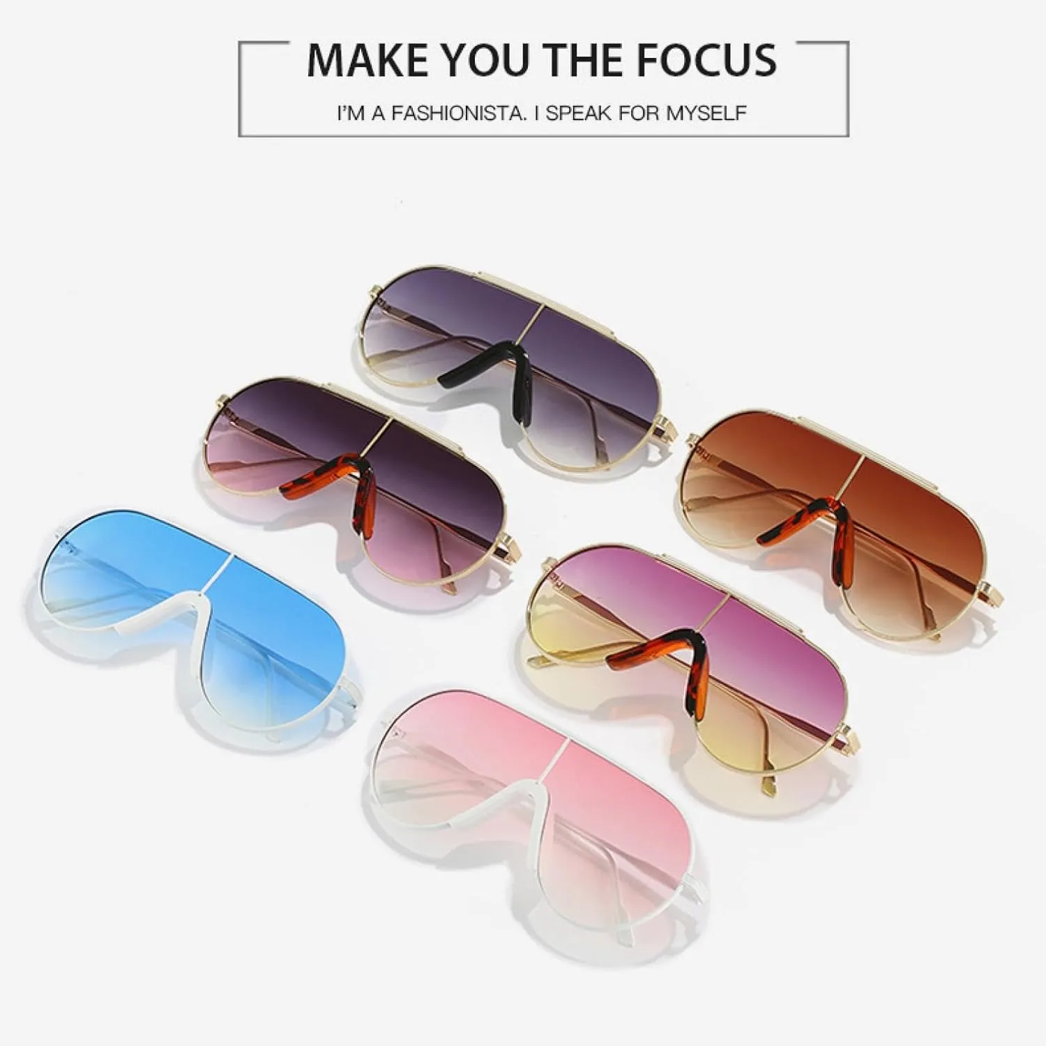 Popular Oval Punk Sunglasses Women Men Fashion Big Frame Vintage Eyeglasses Driving Shades Uv400