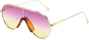 Popular Oval Punk Sunglasses Women Men Fashion Big Frame Vintage Eyeglasses Driving Shades Uv400