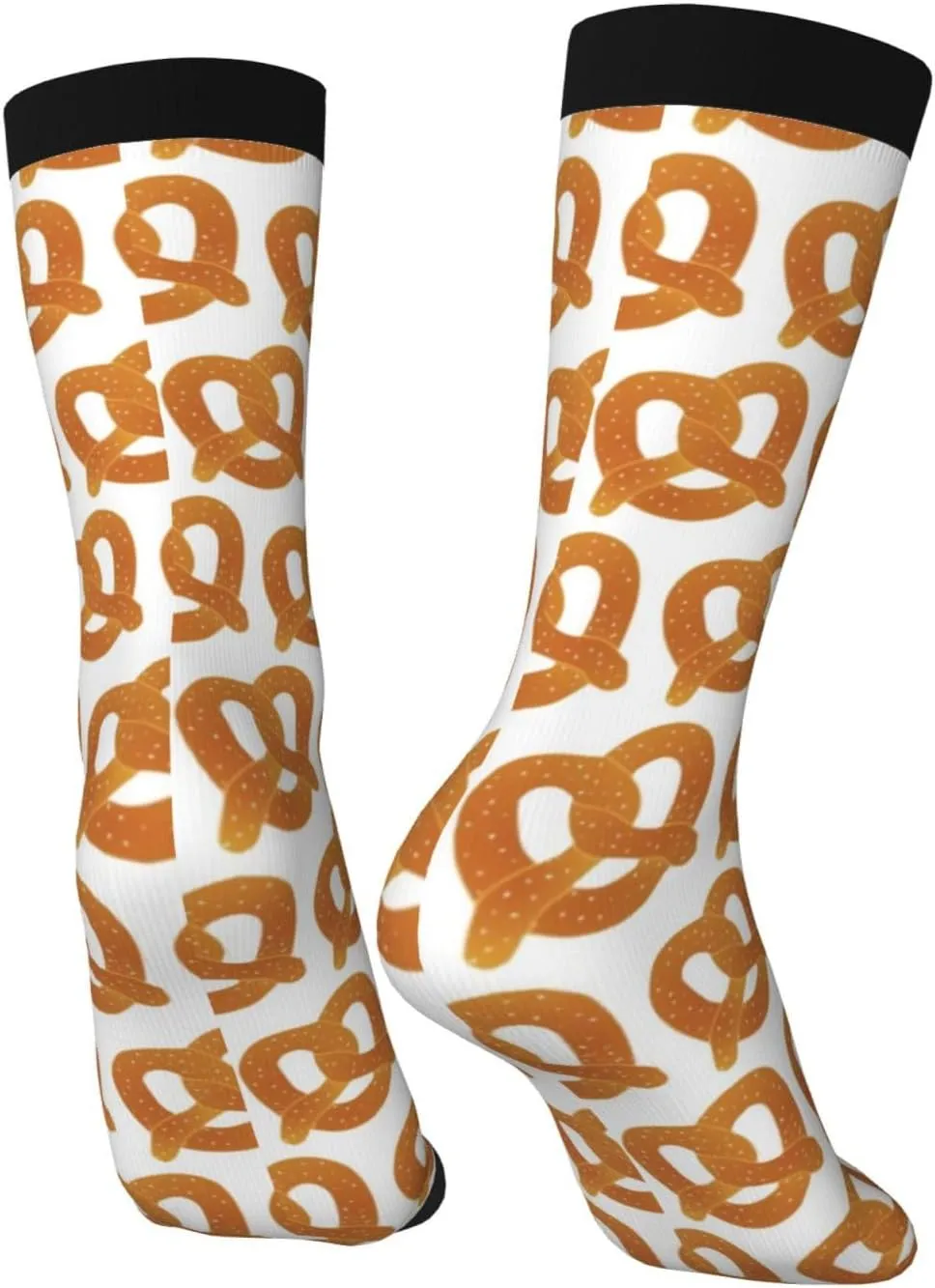 Pretzel Pattern Fun And Innovative Men'S And Women'S Crew - Elastic Comfortable Formal Socks, Gift Casual Socks