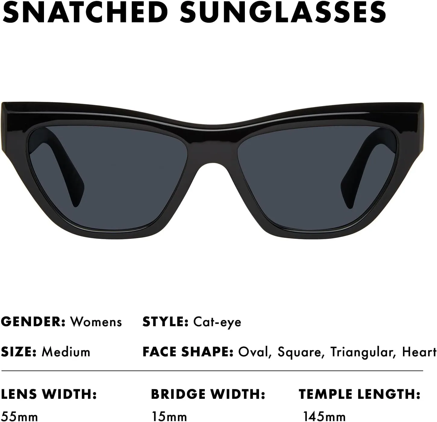 Prive Revaux Snatched Cat-Eye Sunglasses – Handcrafted, Scratch & Impact Resistant Lenses with 100% UV Protection – For Women