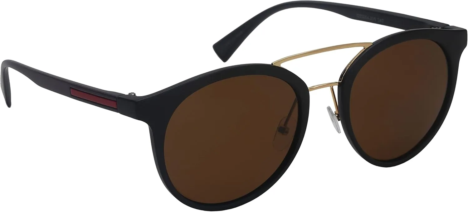 proSPORT Polarized Sunglasses Aviator Metal Bar Fishing Beach Boat Anti-Glare Brown Gray Men Women