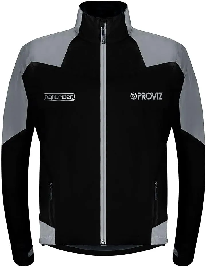 Proviz Men's Nightrider Reflective Waterproof Cycling Jacket Hi Visibility Breathable Cycling Coat