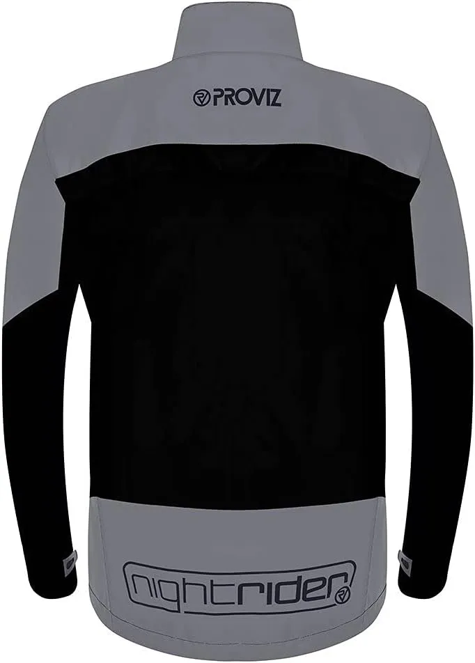 Proviz Men's Nightrider Reflective Waterproof Cycling Jacket Hi Visibility Breathable Cycling Coat
