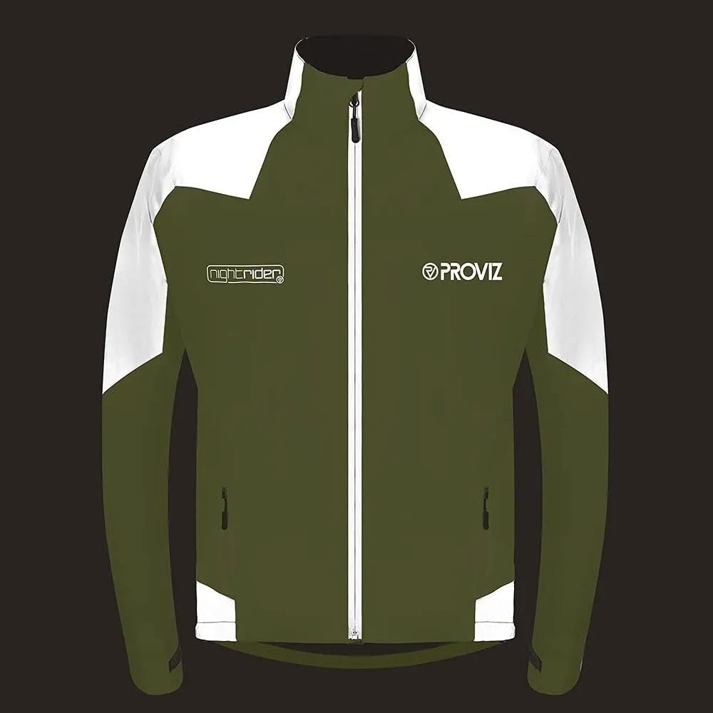 Proviz Men's Nightrider Reflective Waterproof Cycling Jacket Hi Visibility Breathable Cycling Coat
