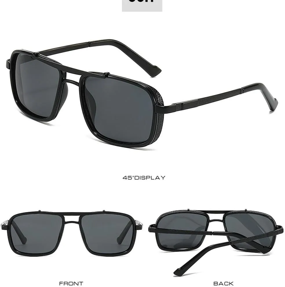 Punk Sunglasses For Men Fashion Trending Luxury Band Outdoors Driving Sun Glasses UV400