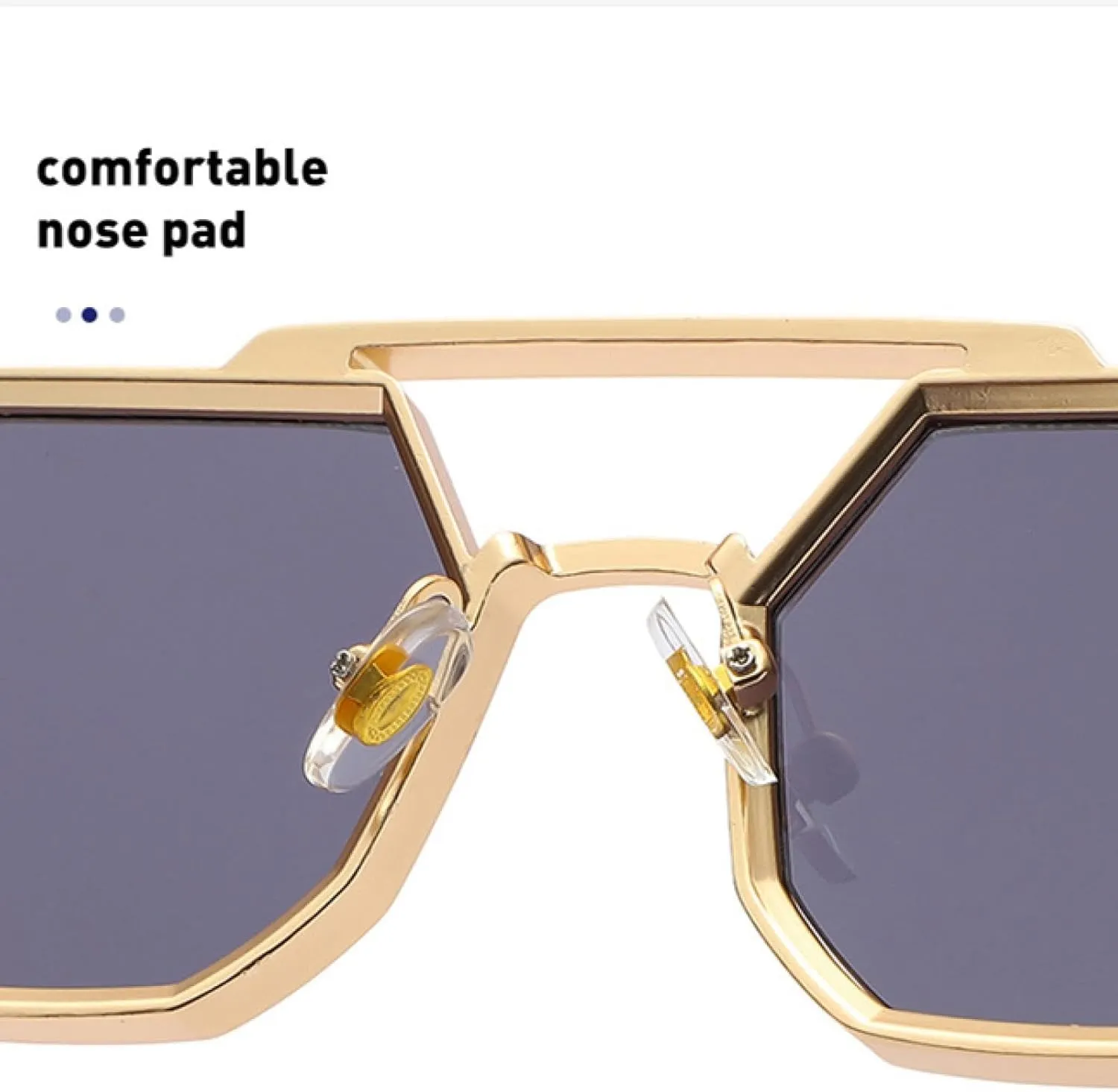 Punk Sunglasses for Women Men Metal Steampunk Small Vintage Uv400