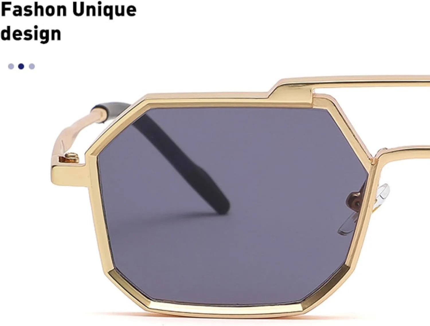 Punk Sunglasses for Women Men Metal Steampunk Small Vintage Uv400