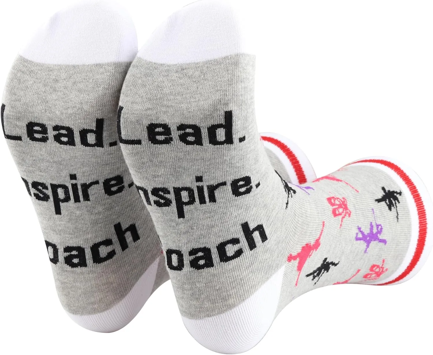 PXTIDY 2 Pairs Dance Coach Gifts Socks Ballet Dance Teacher Gifts Lead Inspire Coach Dance Crew Ballet Lovers Gifts