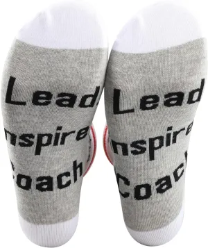 PXTIDY 2 Pairs Dance Coach Gifts Socks Ballet Dance Teacher Gifts Lead Inspire Coach Dance Crew Ballet Lovers Gifts