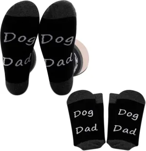 PXTIDY 2 Pairs Mens The Dogfather Socks Dog Father Dad Pet Owner Rescue Gift Best Dog Dad Ever Socks Father's Day