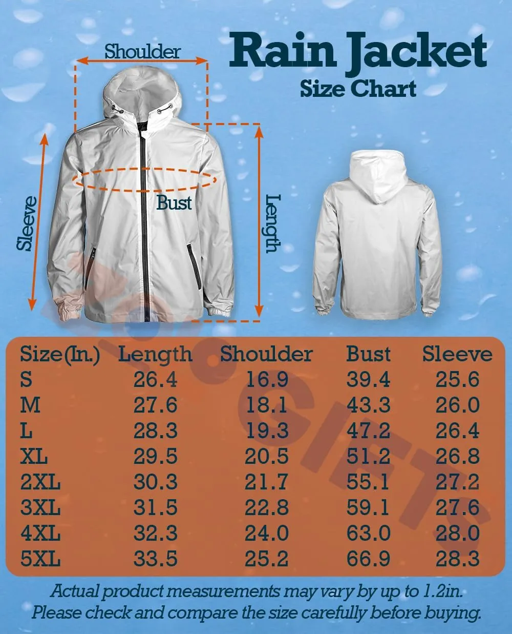 Rain Jacket Men Women, White Color, Water Resistant Running Hiking Running Jacket Windbreaker with Hood