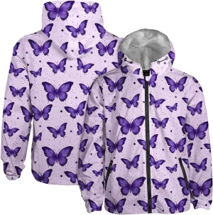 Rain Jacket Men Women, White Color, Water Resistant Running Hiking Running Jacket Windbreaker with Hood